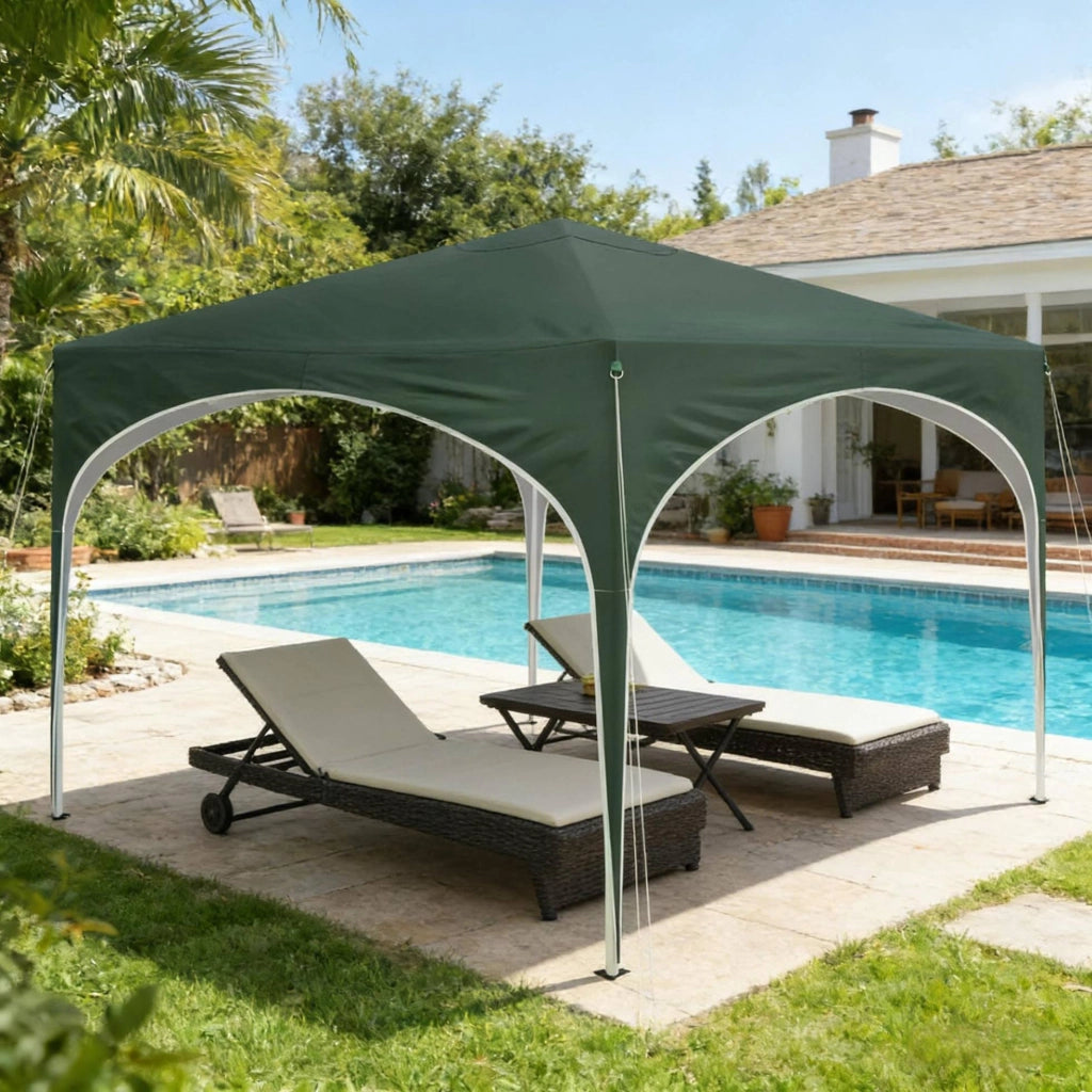 Gazebo pieghevole da giardino 3 x 3 m verde
