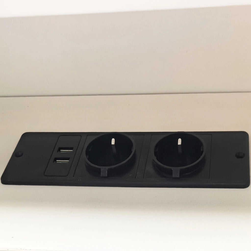 Letto Contenitore Imbottito 90x200 cm con Cassetti; LED; USB; Bianco