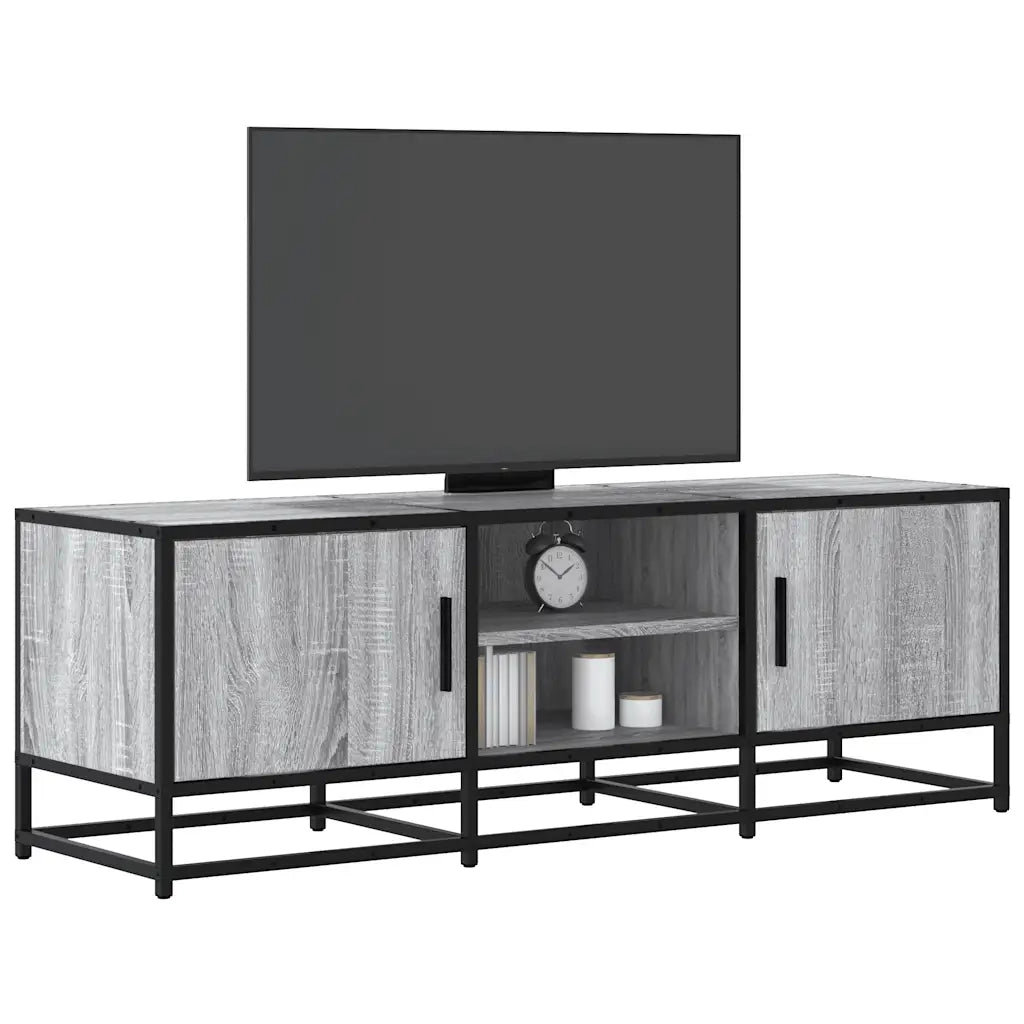 Mobile TV-Credenza TV-Console TV Grigio Sonoma 120x35x41cm Legno Multistrato e Metallo