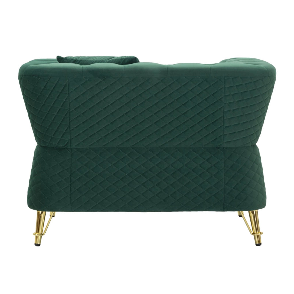 Poltrona VKH321, Verde, Legno, 104x83x76 cm