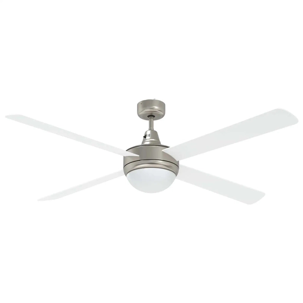 Ventilatore da soffitto con luce e telecomando Ø 130 cm Bianco 42035647