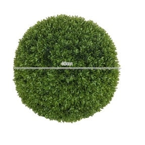 Set 2 sfere di bosso artificiale ULEVR ?40 cm in plastica verde, decorazione per interni ed esterni