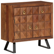 Cassettiera Marrone ambra 70x35x70 cm in Legno Massello Acacia 358185