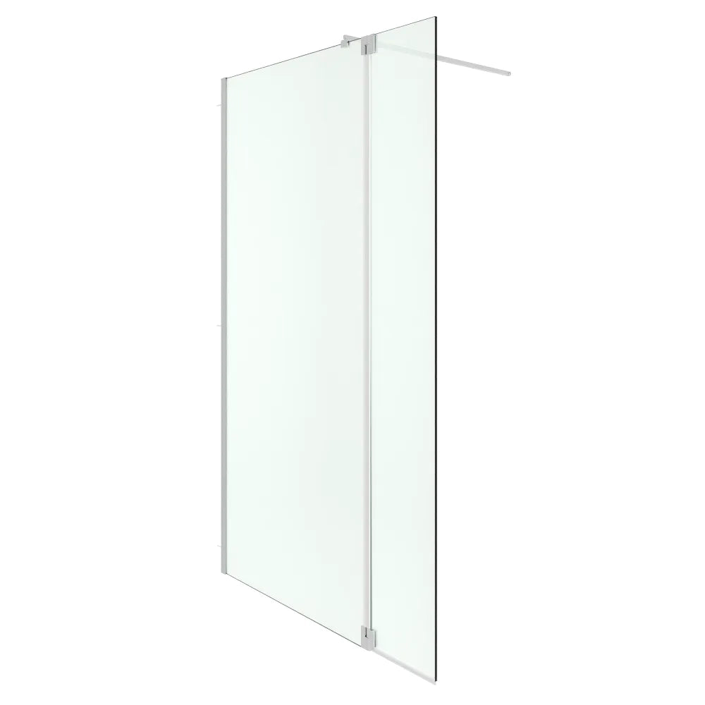 Doccia walk-in 60cm + anta 40cm vetro 8mm trasparente profili cromo | Keros