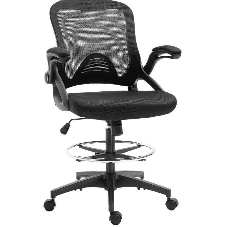 Sedia da ufficio con poggiapiedi, regolabile, nera