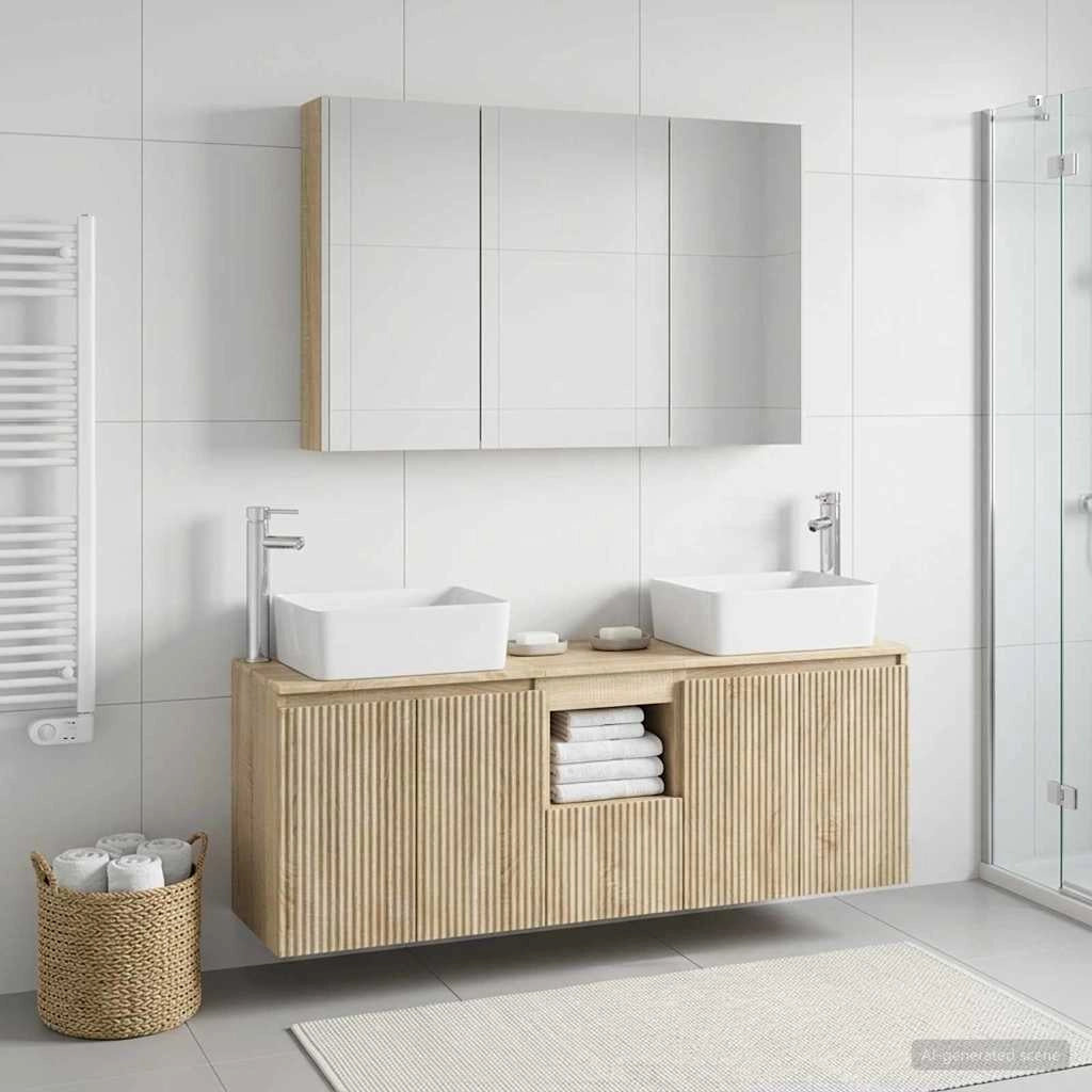 Set di Armadi da Bagno 4 pz Rovere Sonoma Legno ingegnerizzato 3406425