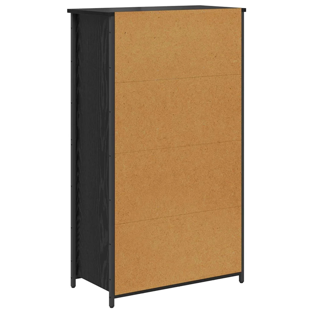Credenza | Madia | Buffet da pranzo | Armadio da pranzo Rovere Nero 62 x 32 x 106,5 cm Legno multistrato
