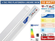 V-TAC PRO VT-8-10 TUBO LED PRISMATICO PLAFONIERA 10W CHIP SAMSUNG LAMPADINA 30CM - Colore Luce:Bianco Caldo
