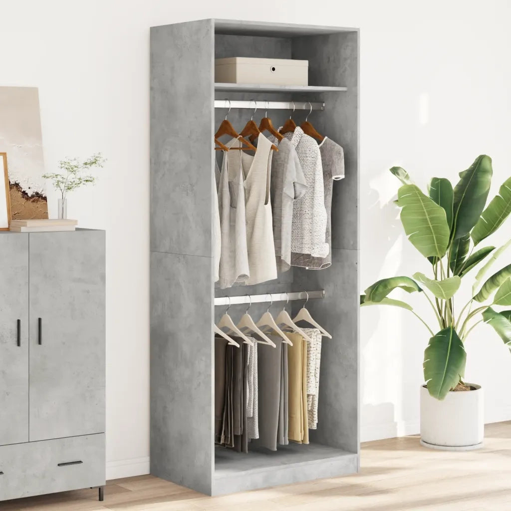 Armadio Grigio Cemento 80x50x200 cm in Legno Multistrato CFW5285652