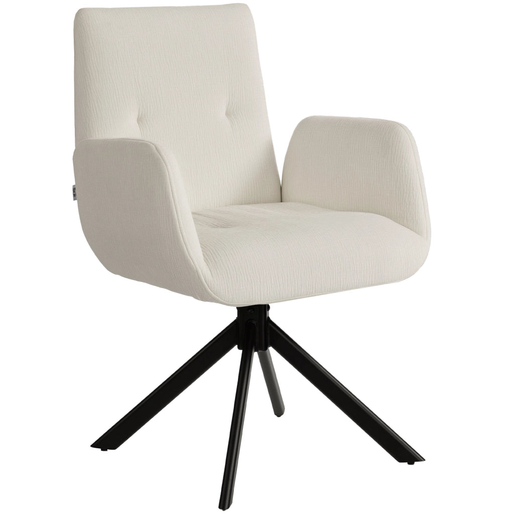 Poltrona girevole ¨C Minimal ¨C crema