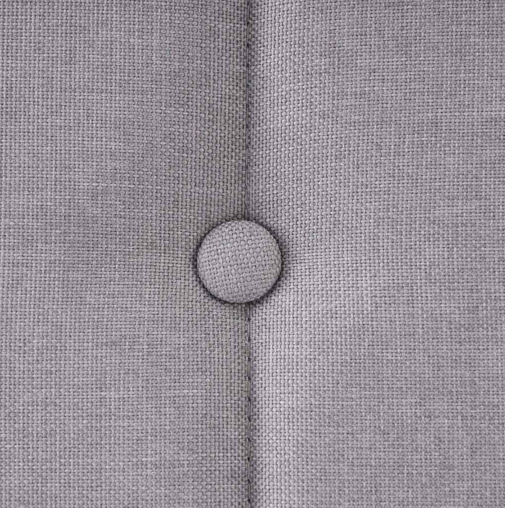 Letto imbottito 90x200 cm con USB e Type-C; struttura in lino grigio