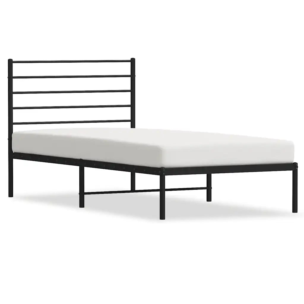 Giroletto con Testiera in Metallo Nero 107x203 cm 352315