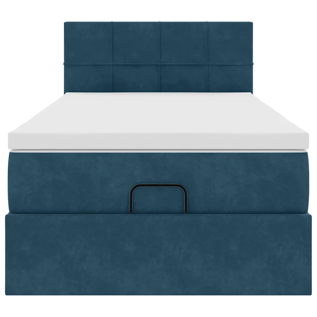 Struttura Letto Pouf con Materasso 90x190 cm in Velluto