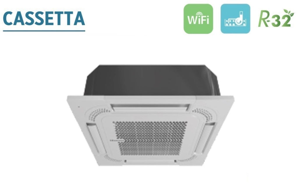 Climatizzatore Condizionatore Hisense Trial Split Inverter a Cassetta 9+9+12 con 3AMW62U4RJC R-32 Wi-Fi Optional 9000+9000+12000 con Telecomando e Pannello Incluso