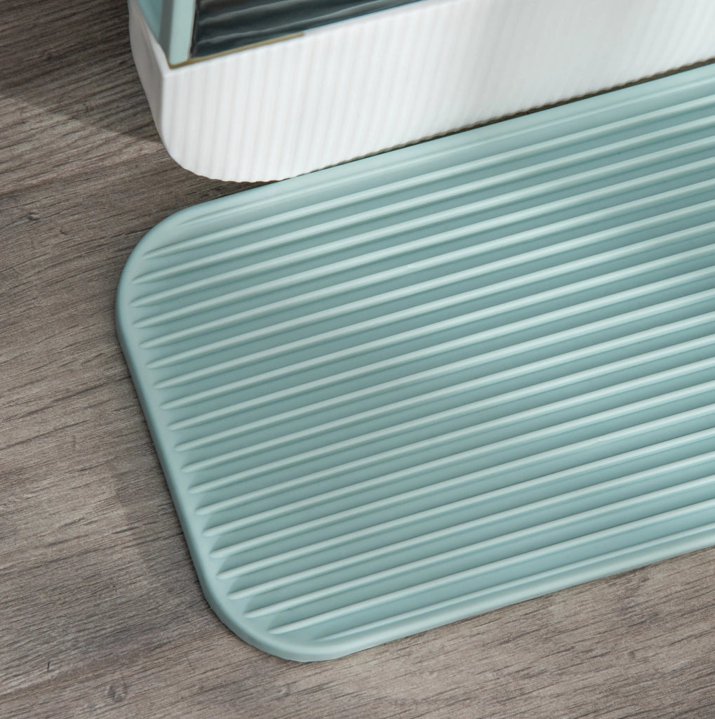 Toilette chiusa per gatti 43x44x47 cm in plastica verde con coperchio
