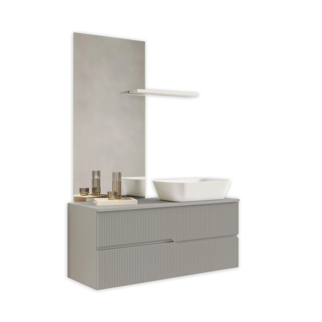Composizione 4 pezzi VENERE grigio opaco