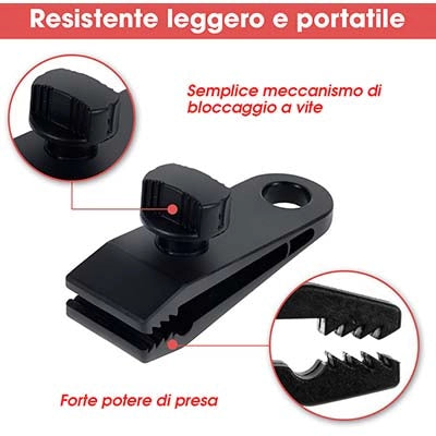 PINZA TENDI TELO HAND - CM 8,5X3X3 CF=PZ 4- 6 confezioni