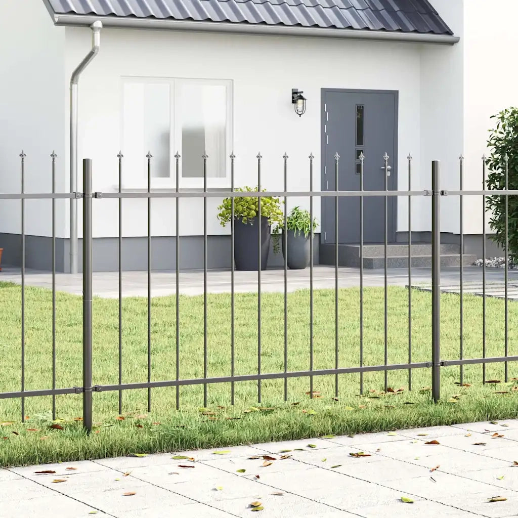 Recinzione per Giardino 6 pcs Grigio 10,2 x 1,2 m 3334111
