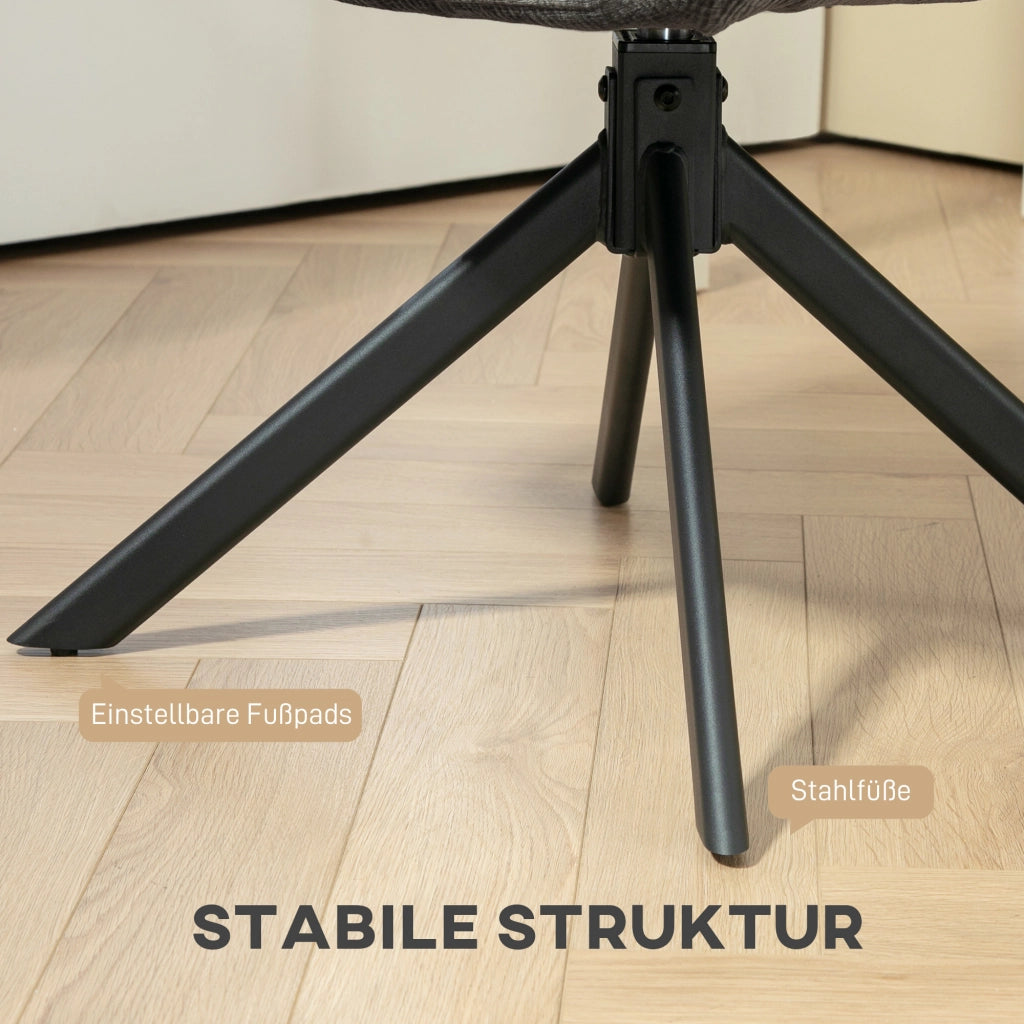 Poltrona girevole moderna imbottita ¨C Minimal ¨C nera