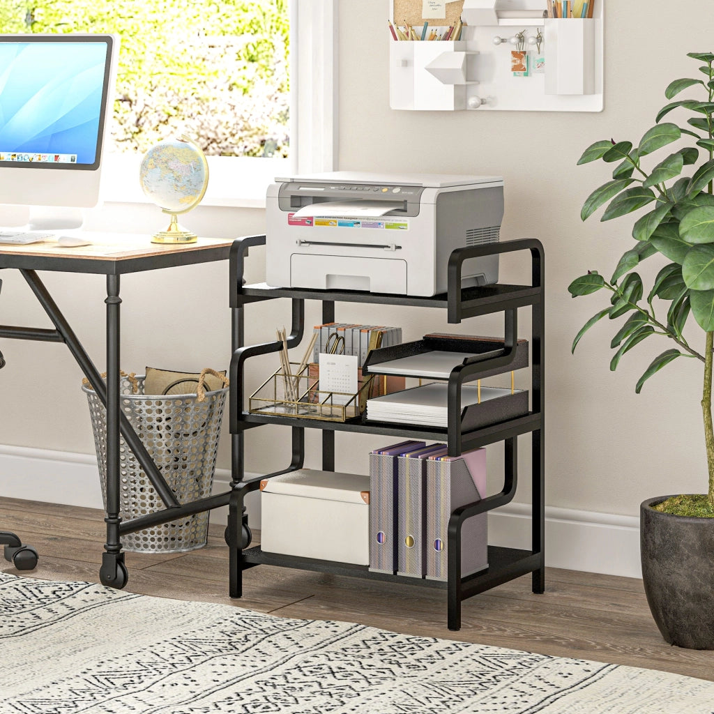 Libreria scaffale 3 livelli ¨C Minimal ¨C metallo nero 55x40x77