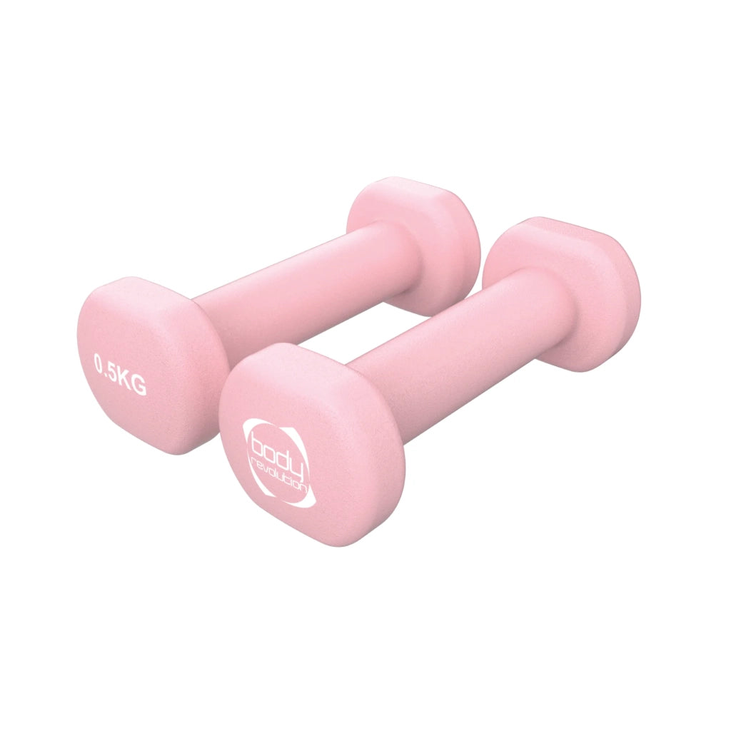 2 Manubri Neoprene 0,5 kg – Esagonali Antiribaltamento, Antiscivolo