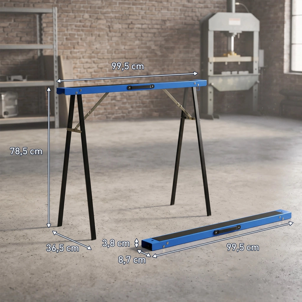 Tavolo robusto pieghevole ¨C Xylo ¨C blu e nero