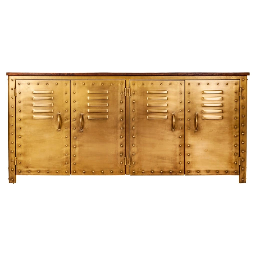 Credenza in metallo marrone 152x35x71h