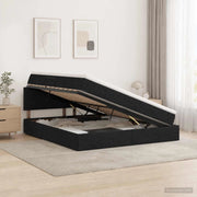Letto con contenitore e materasso Nero 180 x 200 cm Velluto 3458639