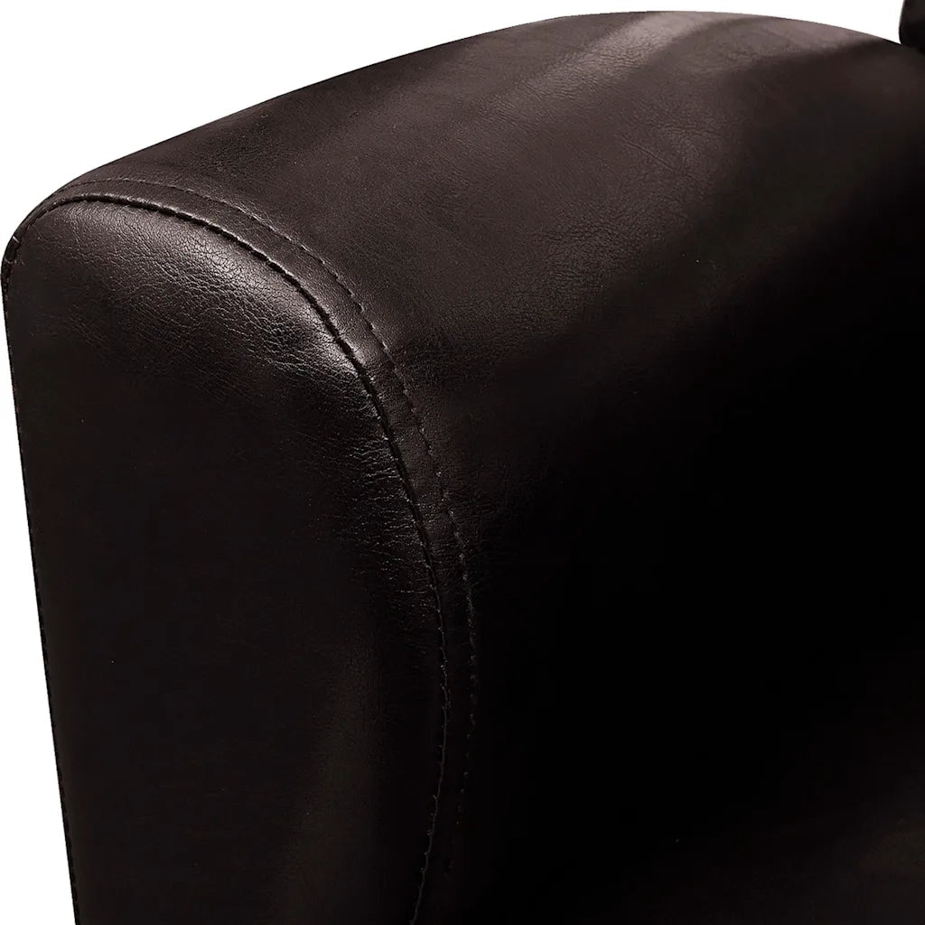 Poltrona | Sedia Relax Marrone Scuro in Similpelle