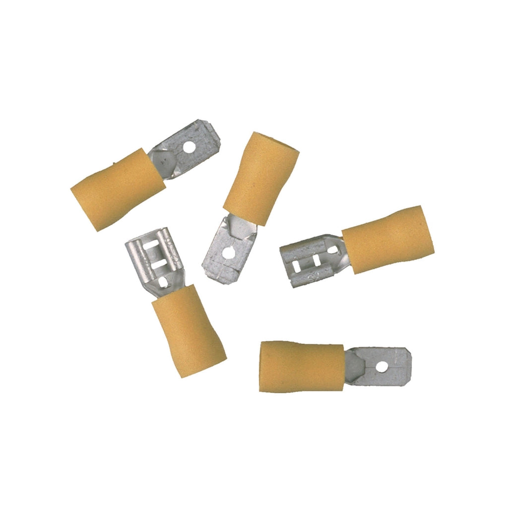 Terminali isolati maschio+femmina gialli 10 pz.