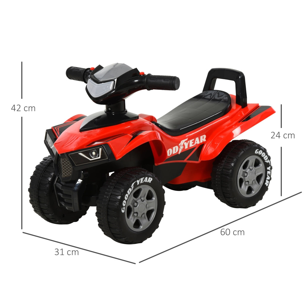 Quad Giocattolo Bambini 18-36 Mesi Licenza GOODYEAR Luci e Suoni Rosso