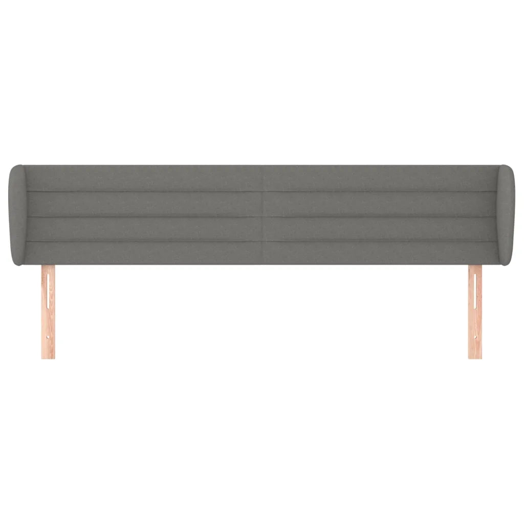 Testiera ad Orecchio Grigio Scuro 203x23x78/88 cm in Tessuto 3117307