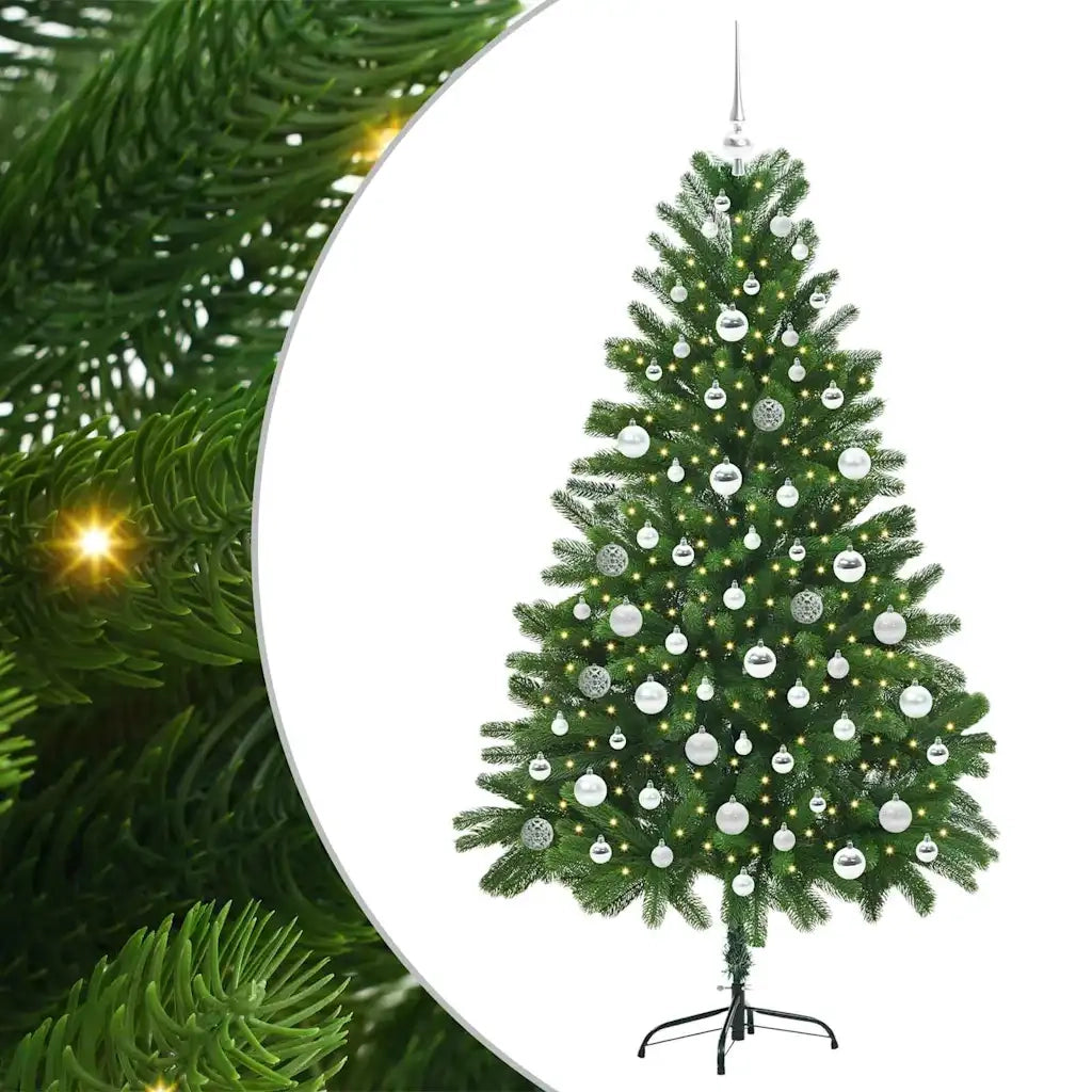 Albero di Natale con 300 LED con supporto-Luci decorative natalizie Verde 180 cm PE 521020