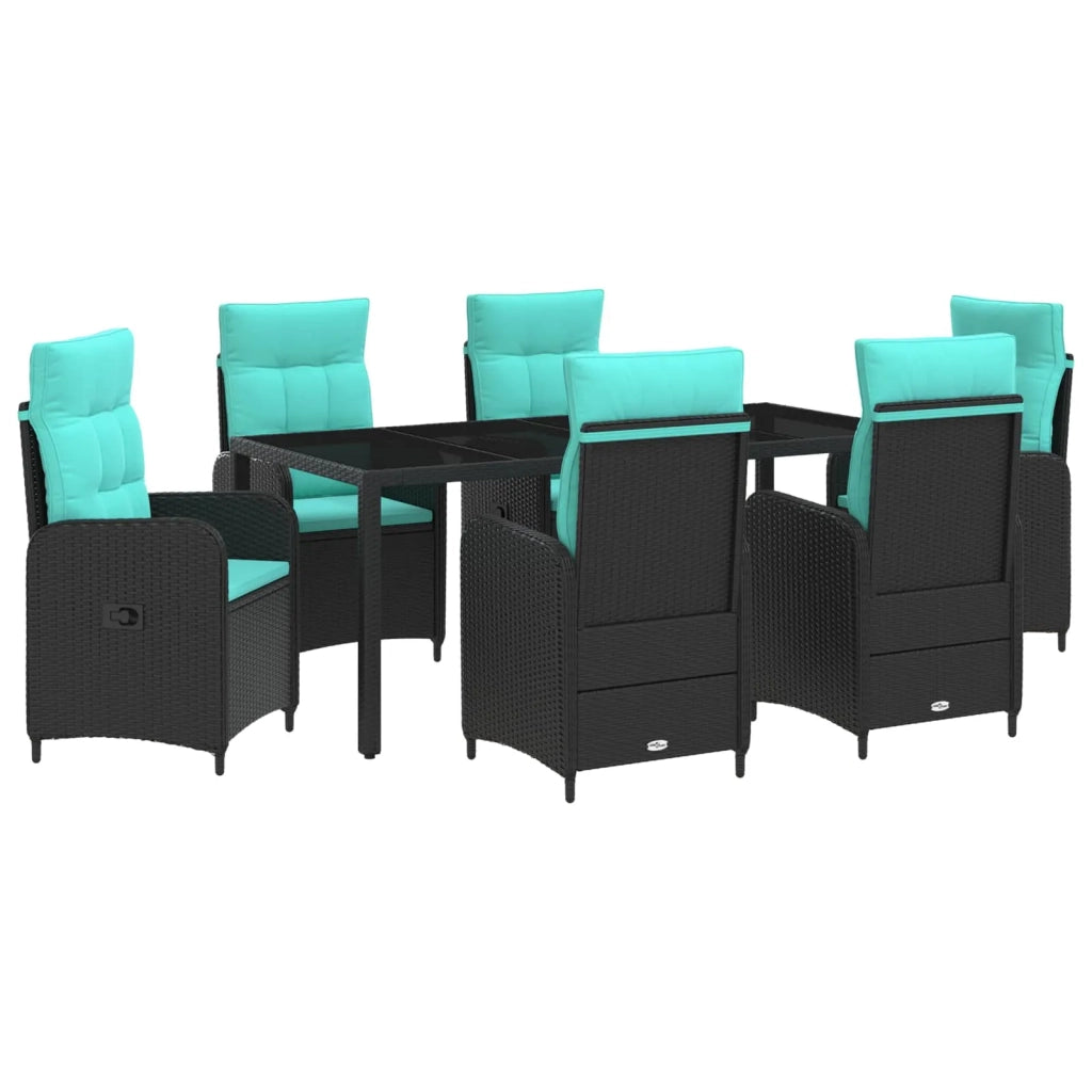 Set da pranzo per esterni 7 pz polyrattan 3422308