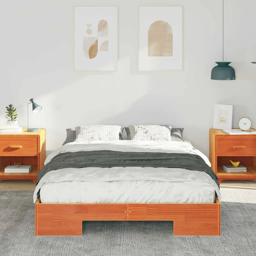 Letto matrimoniale | Letto per adulti | Struttura del letto Marrone 120 x 200 cm