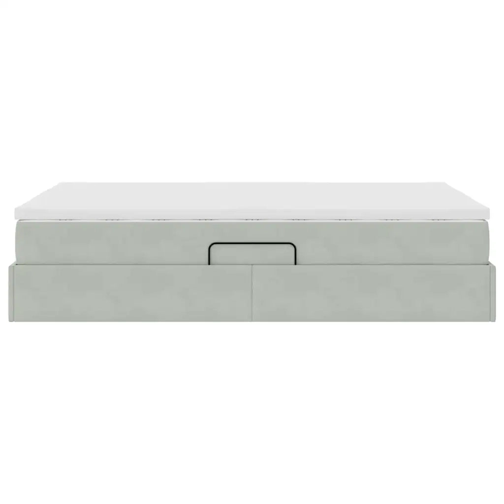Letto con contenitore e materasso Grigio chiaro 120 x 200 cm 3370293