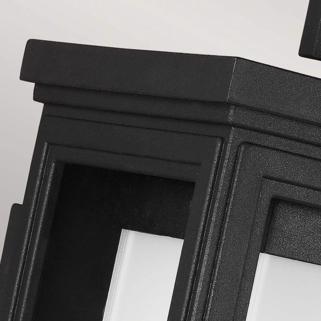 Applique esterna nera testurizzata E27 60W Roscoe Feiss