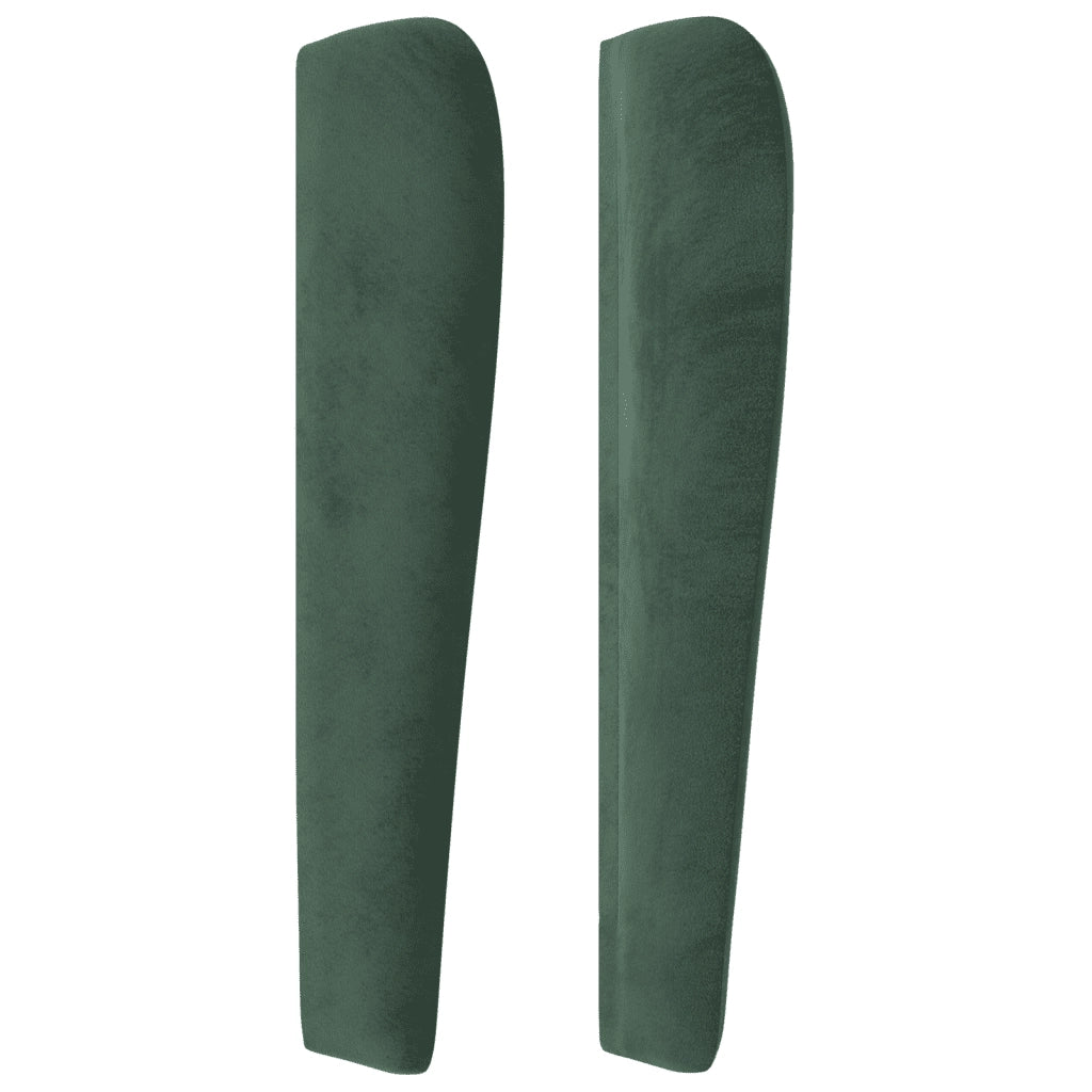 Giroletto a Molle con Materasso Verde Scuro 200x200 cm Velluto 3129294