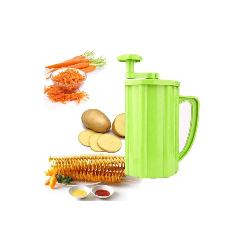 Trade Shop - Macchina Taglia Patate A Spirale Taglierina Multifunzione Per Frutta Verdura -