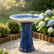 Bagnetto per uccelli in ceramica Ø 43 cm blu; resistente al gelo HOMVRA
