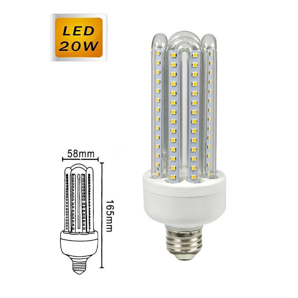 Trade Shop - Lampadina Led E27 20w Luce Bianca Fredda 6500k Calda 3000k Naturale 4000k 4u03t -