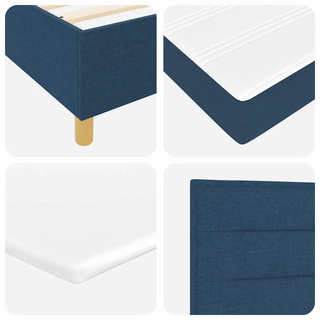 Letto a molle con materasso Blu 140 x 190 cm Tessuto 3339545
