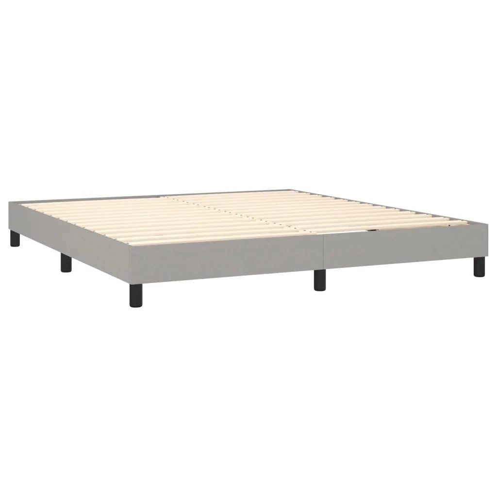 Giroletto a Molle con Materasso Grigio Chiaro180x200 cm Tessuto 3126341