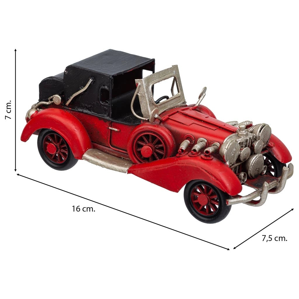 Auto in metallo rossa 16x7,5x7h