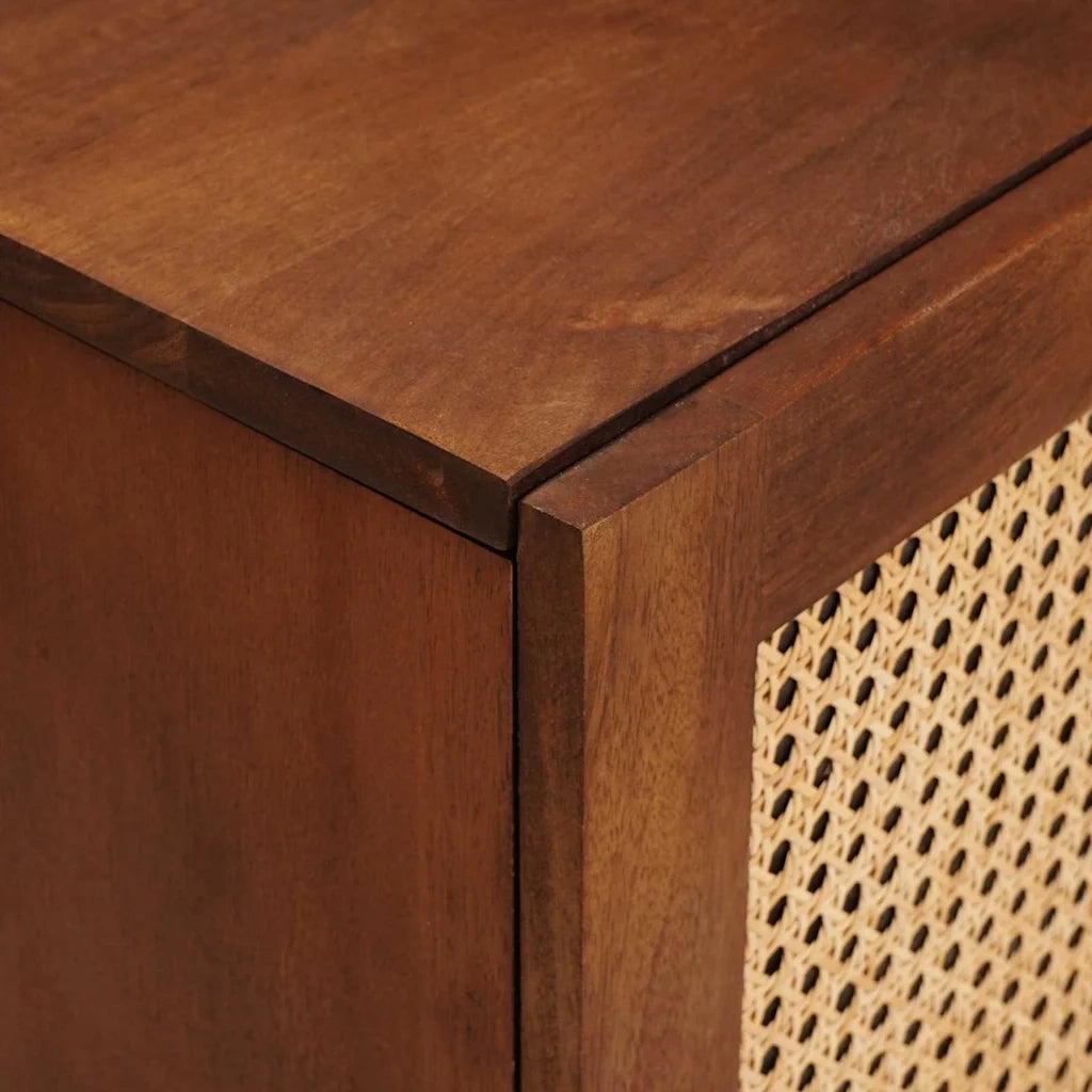Mobile TV Marrone 105 x 33,5 x 46 cm Legno di mango massello 4018880