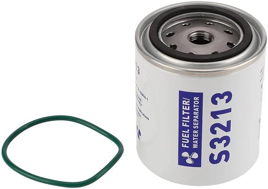 Separatore carburante-acqua in acciaio inossidabile - Aria efficace - Aggiornamento accessorio - Adatto per barche a motore - Modello compatto