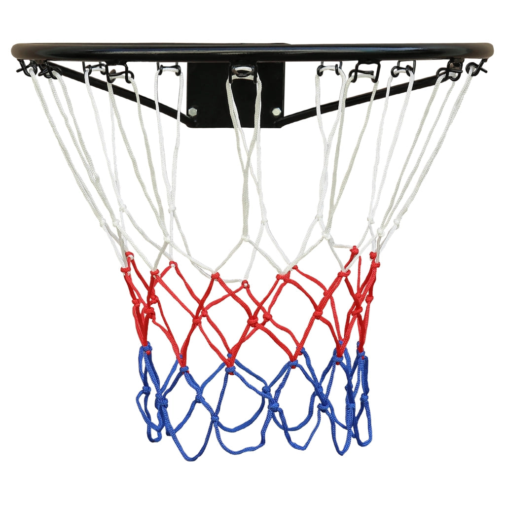 Canestro da basket da parete con cerchio da 45 cm rete in nylon e telaio in acciaio al carbonio nero