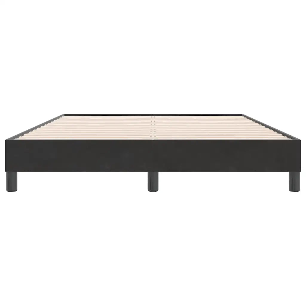 Letto a Molle senza Materasso Nero 160x220 cm in Velluto 3315881