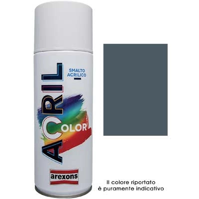 SMALTO SPRAY ACRIL COLOR AREXONS - GRIGIO FERRO RAL 7011 ML 400- 6 pezzi