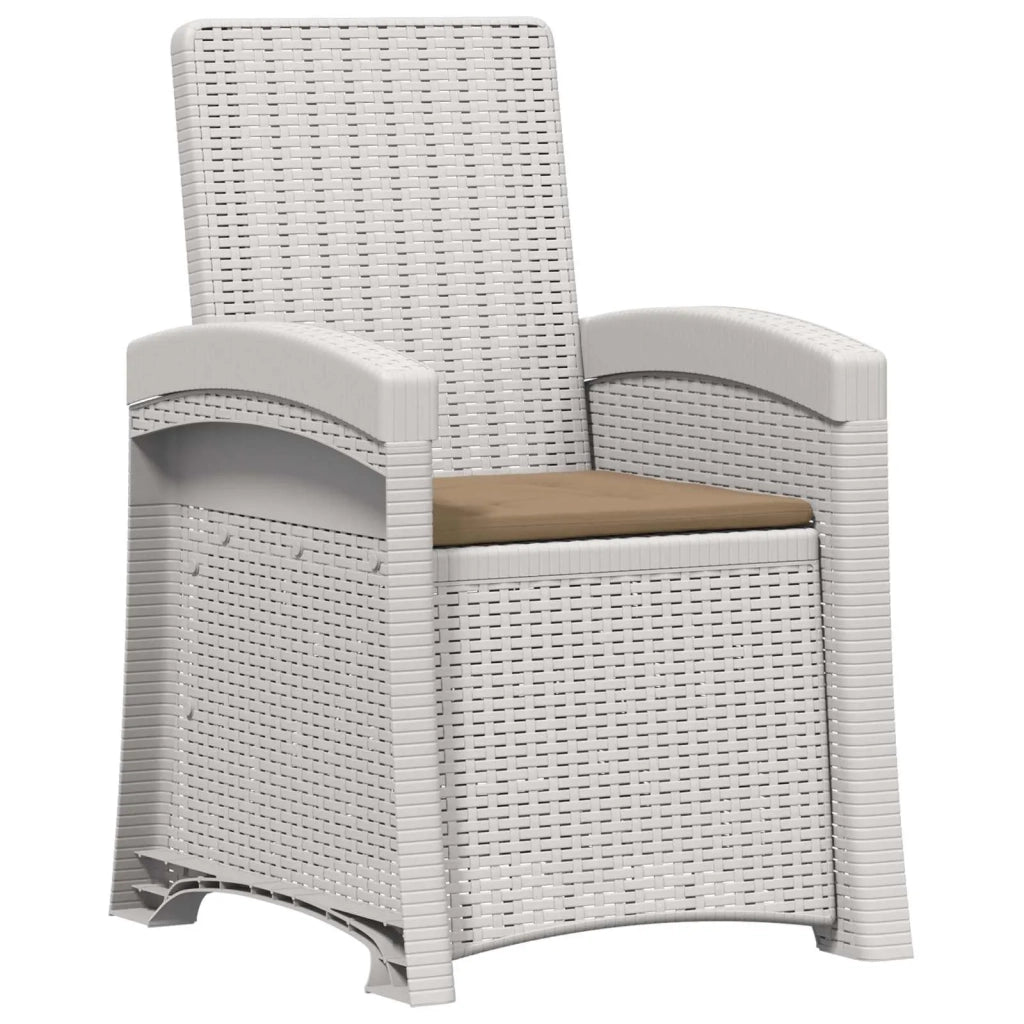 Set da Pranzo per Giardino 5 pz Bianco e Tortora PP 3430129